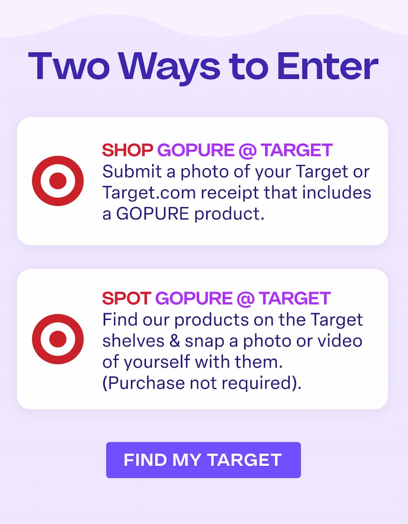 Two ways to enter - Shop at Target or Submit a photo