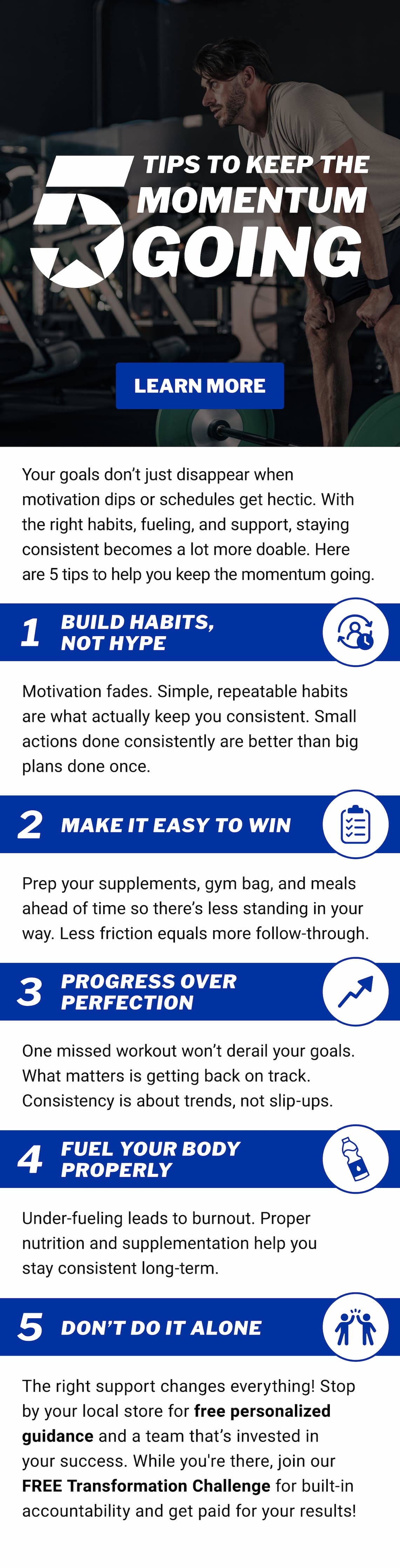 5 Tips to Keep the Momentum Going