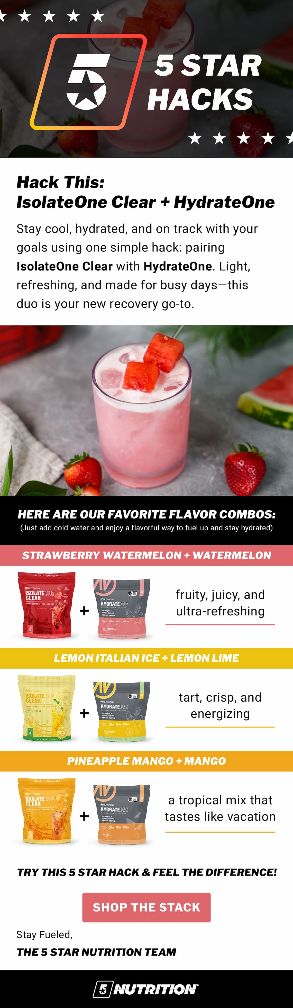 5 Star Hacks - Product Pair: IsolateOne Clear + HydrateOne