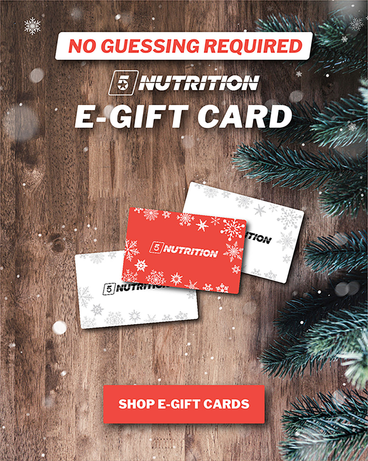 Holiday EGift Cards Are Here! 5 Star Nutrition USA