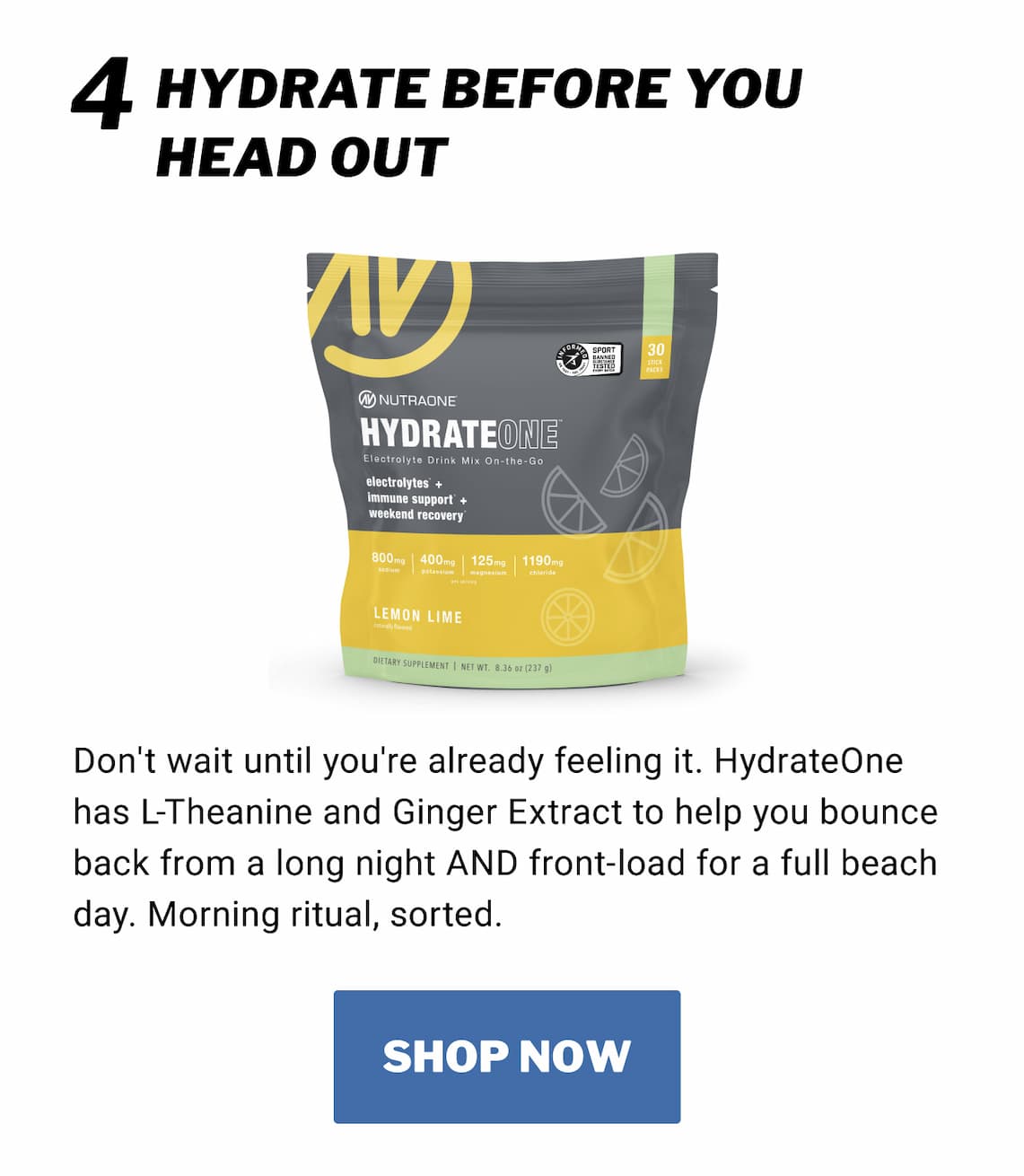 Tip 4 - Hydrate Before You Head Out