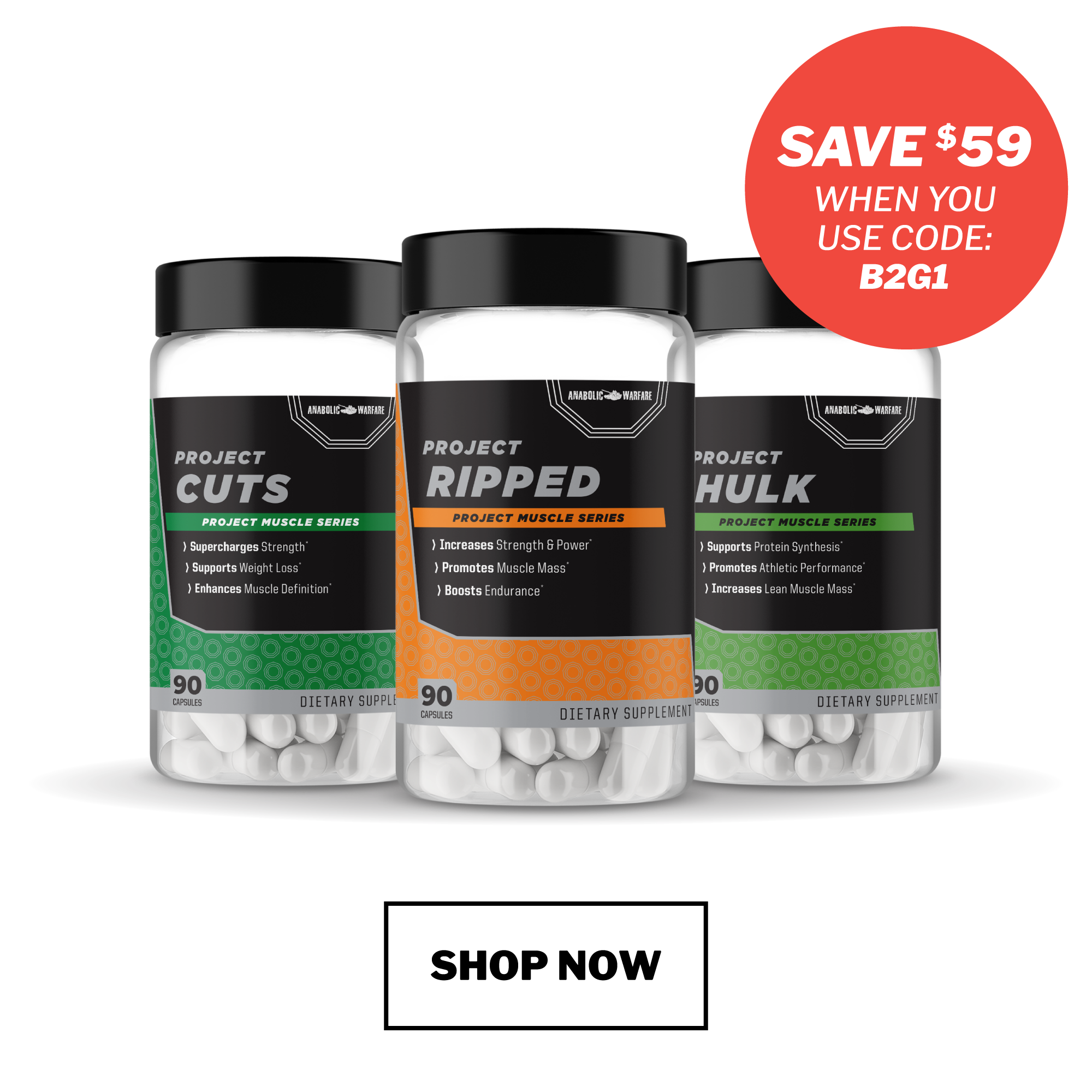 Muscle Mommy Stack - Project Cuts, Project Ripped, and Project Hulk