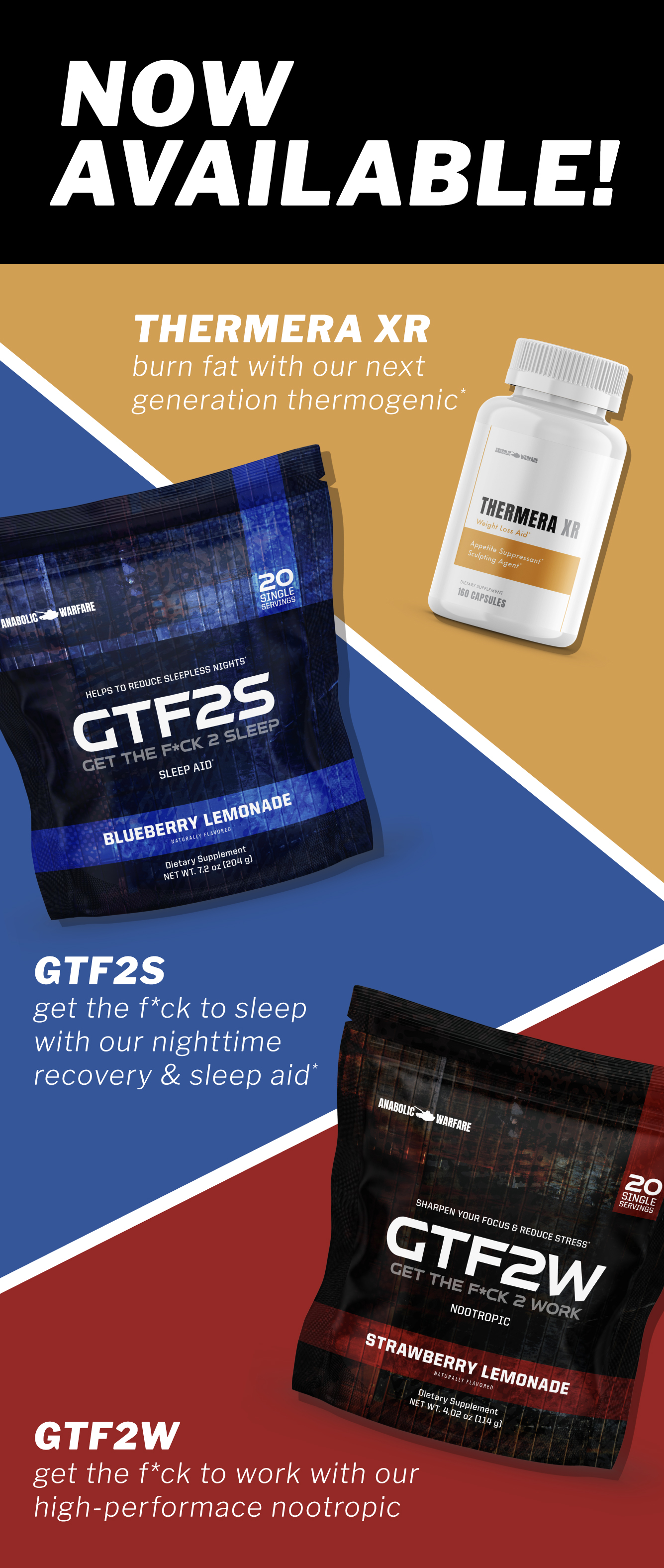 Now available, Thermera XR, GTF2W, and GTF2S. Shop Now