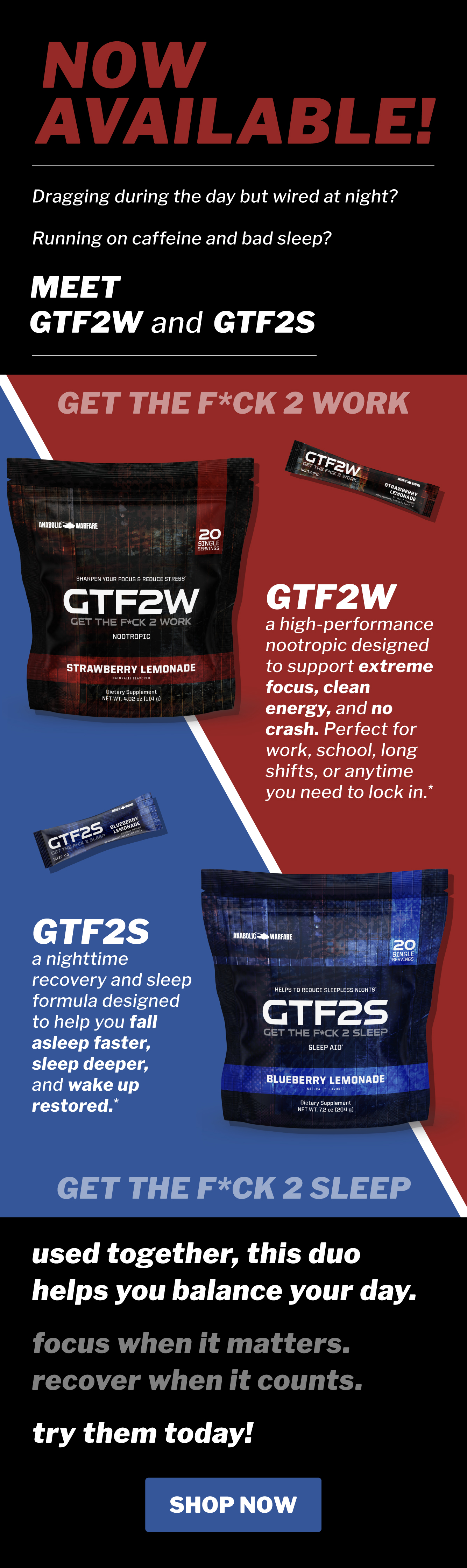 Now available- GTF2W and GTF2S. Shop Now