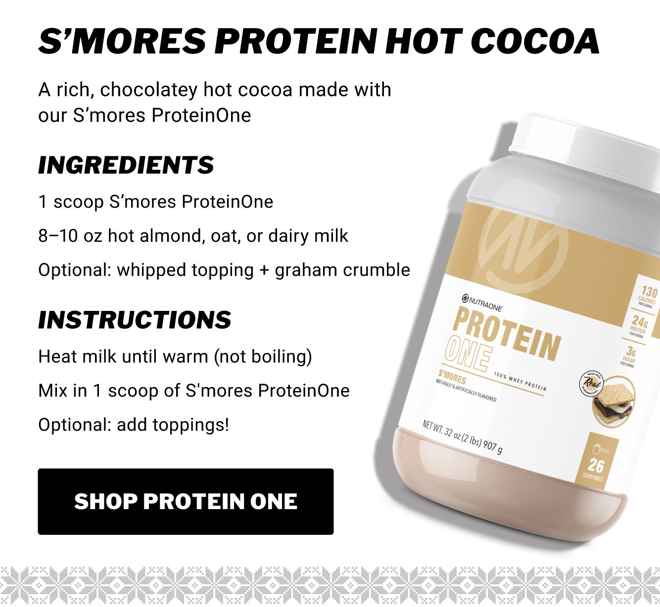 S'mores protein hot cocoa