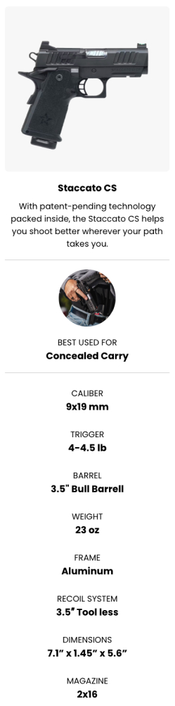 Picture Staccato CS Specifications