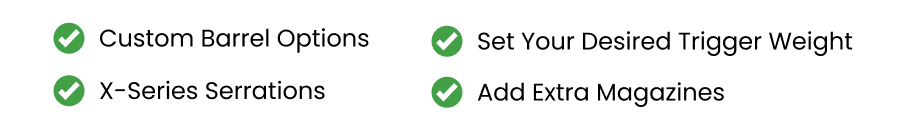 List of pistol configurator options