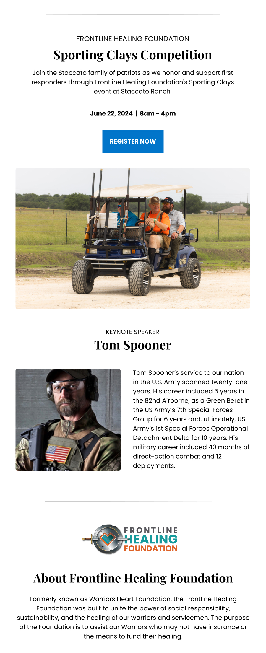 Frontline Healing Foundation - Sporting Clays Competition