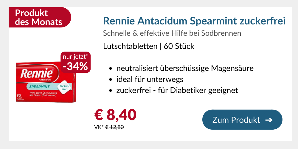 Rennie Antacidum Spearmint Lutschtabletten zuckerfrei 60 Stück