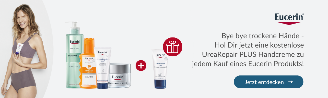 Jetzt eine Gratis Handcreme bei jedem Einkauf eines Eucerin Produkts erhalten!