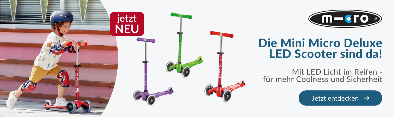 Scooter Mini Micro Deluxe LED rot