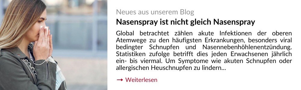 Neues aus unserem Blog: Nasenspray ist nicht gleich Nasenspray