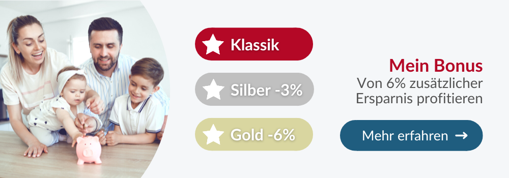 Mein Bonus | Von 6% zusätzlicher Ersparnis profitieren