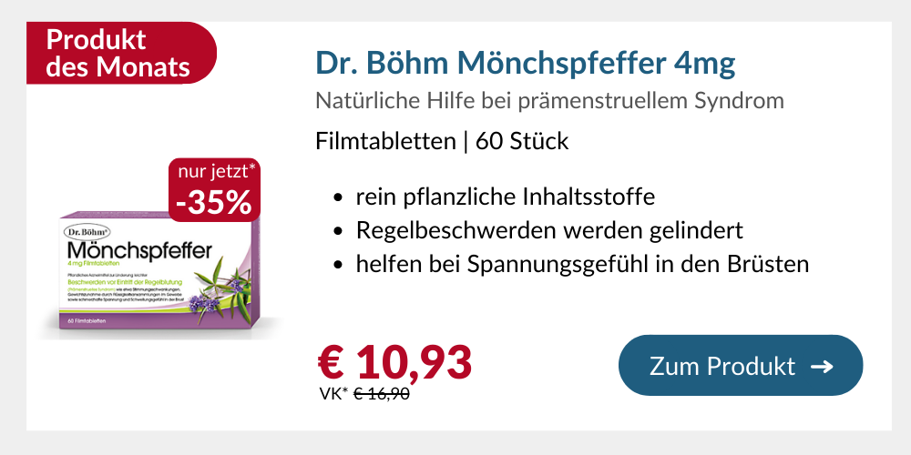 Produkt des Monats | Dr. Böhm Mönchspfeffer 4mg | jetzt -35%