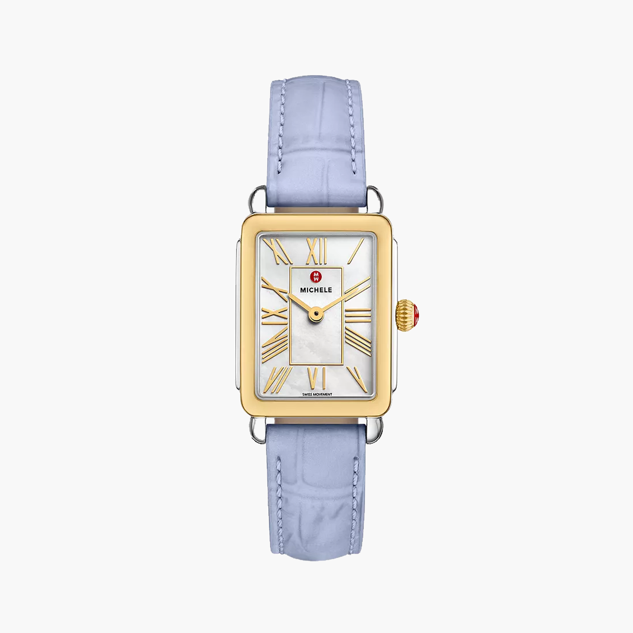 Michele Deco Park Mother-of-Pearl Dial on Light Blue Strap