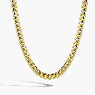 22 Inch Solid Gold Cuban Link Chain Necklace - 6.00 mm