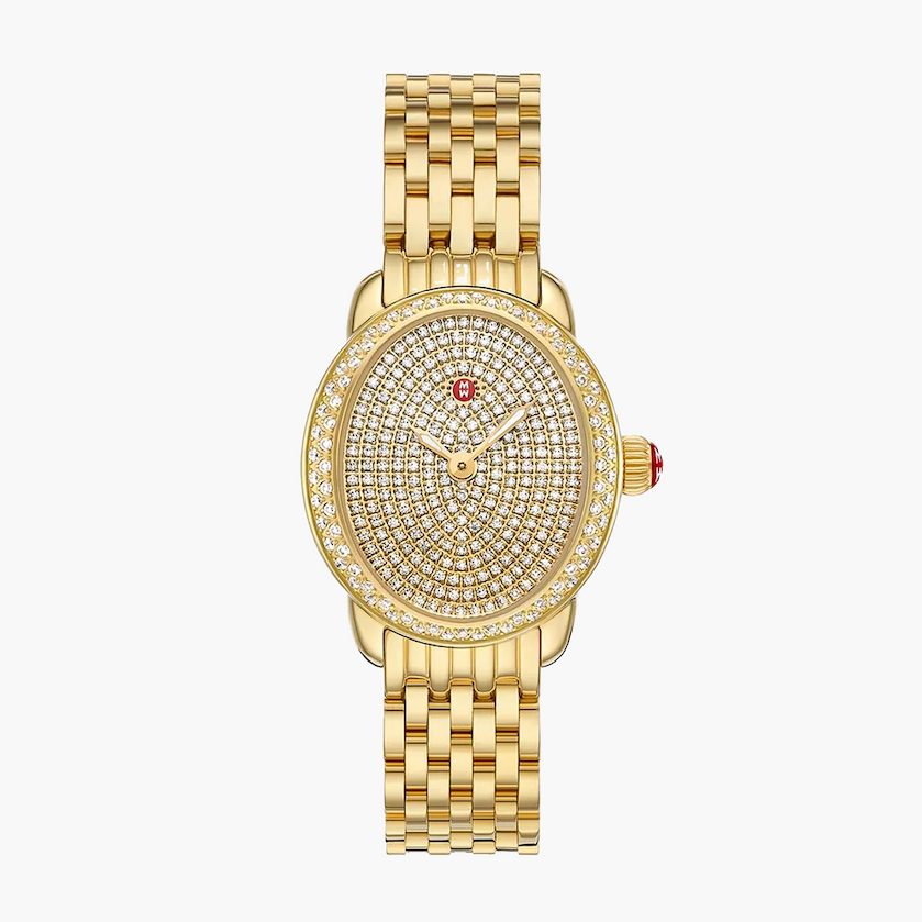 Michele Serein Mid Oval Petite Pavé Watch