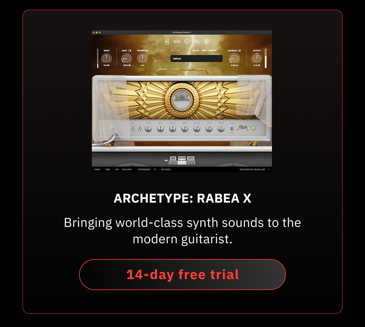 Archetype: Rabea X Bringing world-class synth sounds to the modern guitarist.