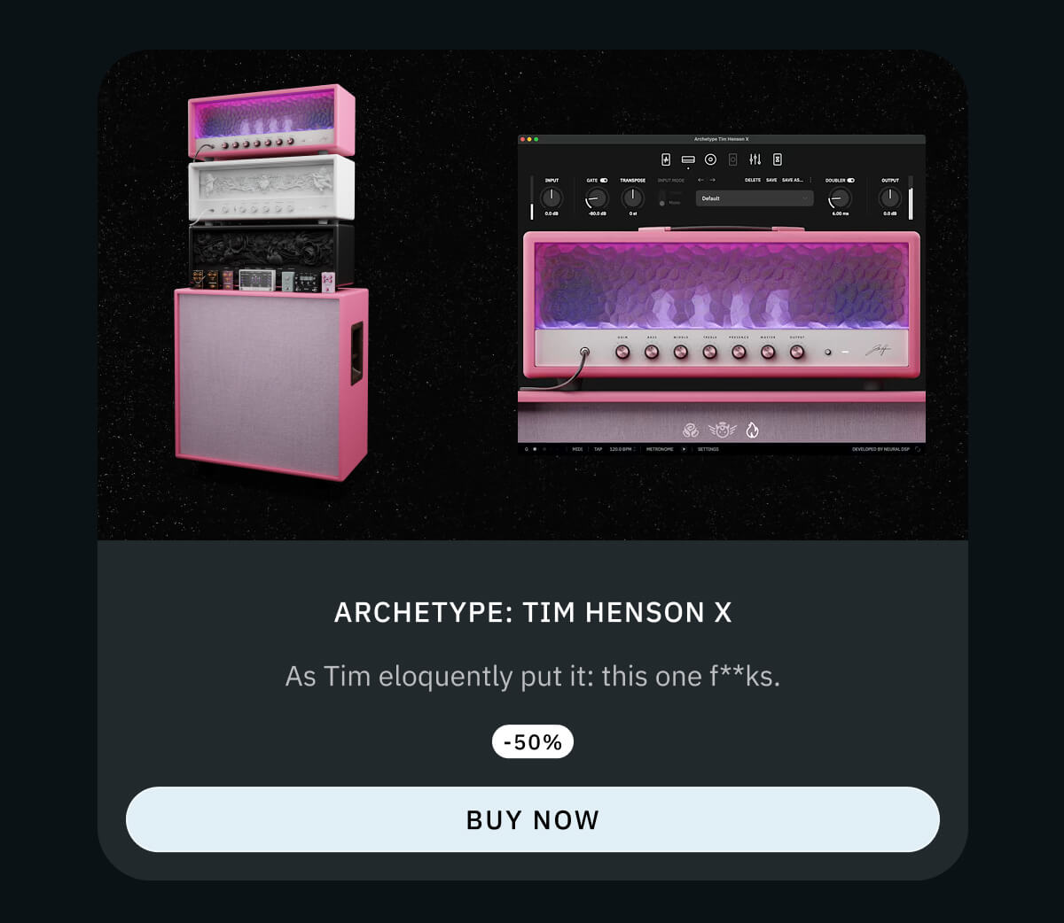 Archetype: Tim Henson X -50% As Tim eloquently put it: this one f**ks.