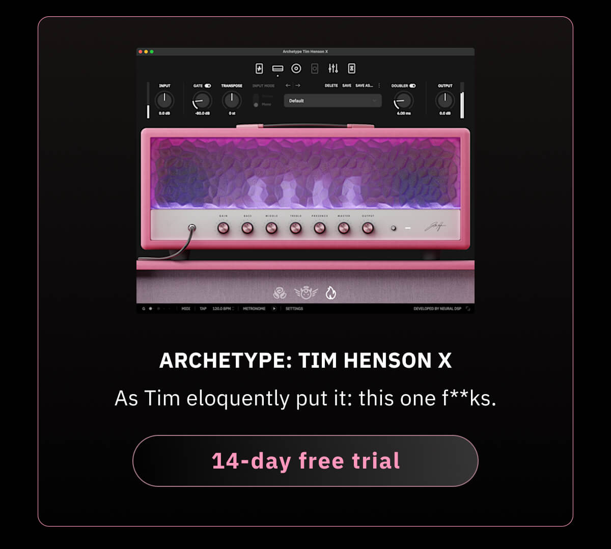 Archetype: Tim Henson X As Tim eloquently put it: this one f**ks.