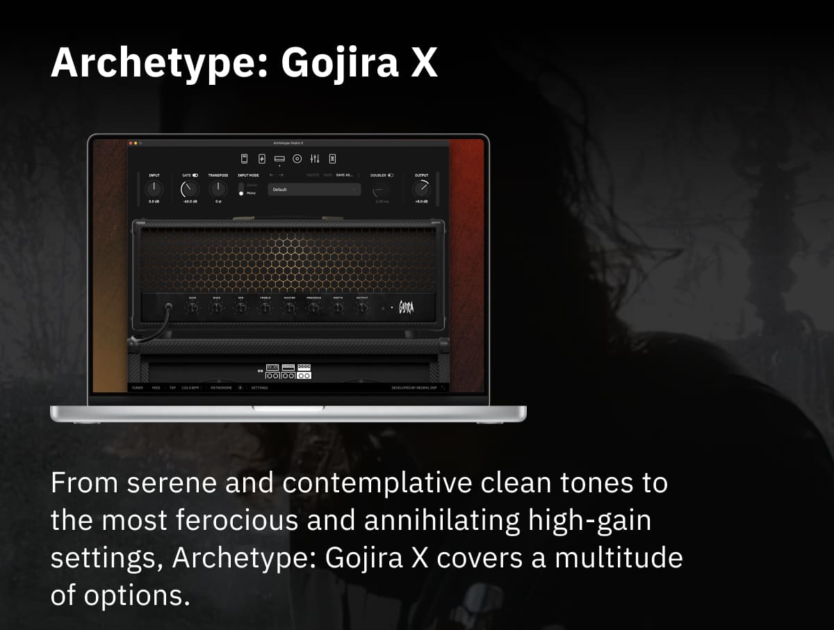 Archetype: Gojira X From serene and contemplative clean tones to the most ferocious and annihilating high-gain settings, Archetype: Gojira X covers a multitude of options.
