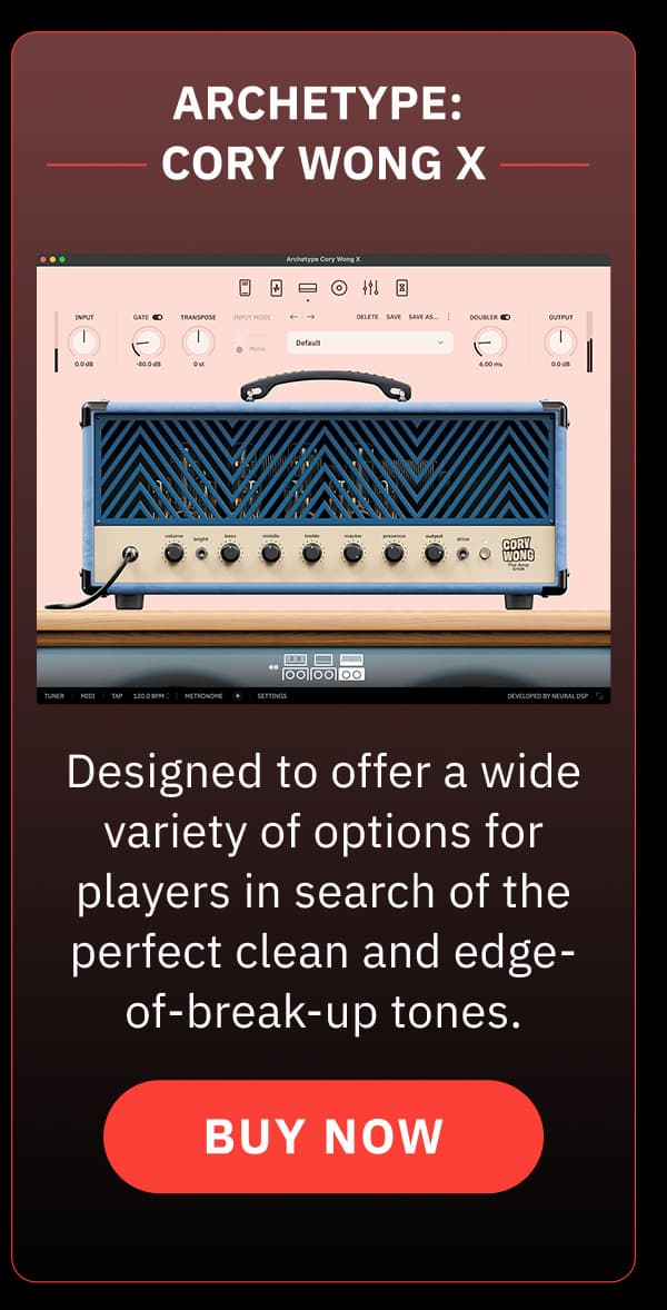 Archetype: Cory Wong X  Designed to offer a wide variety of options for players in search of the perfect clean and edge-of-break-up tones.