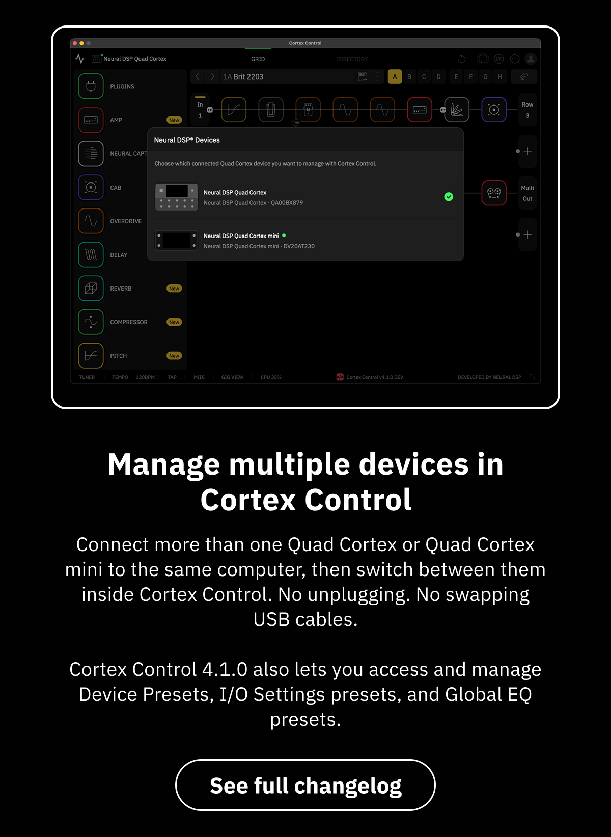 Manage multiple devices in Cortex Control
