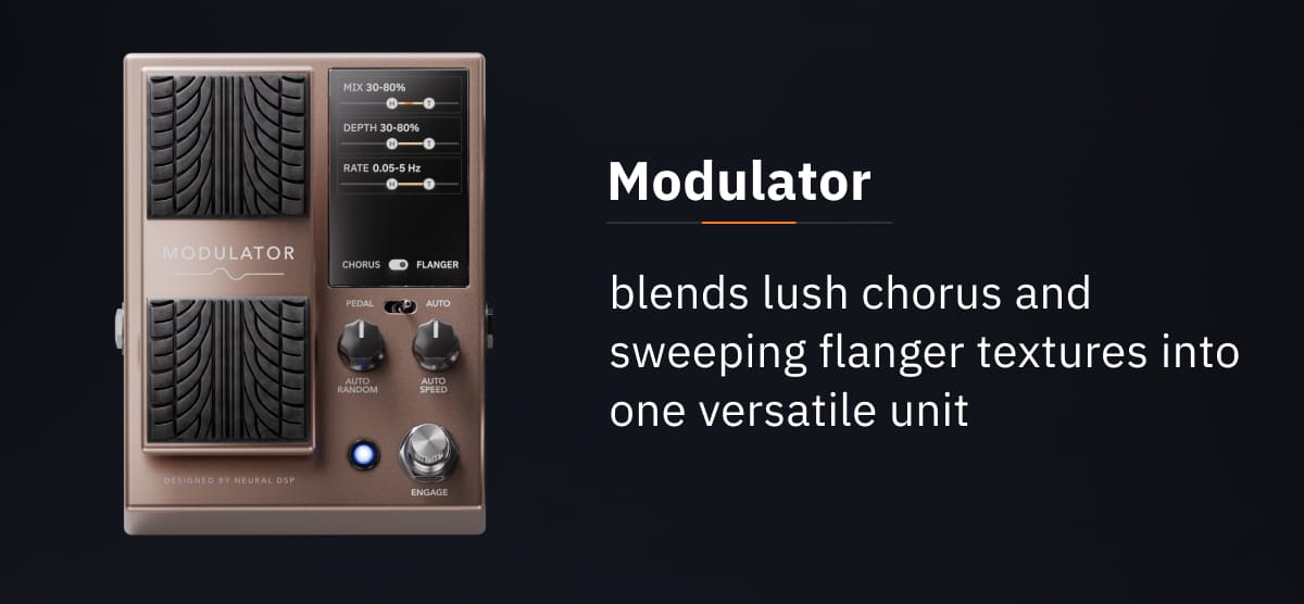 Modulator: blends lush chorus and sweeping flanger textures into one versatile unit