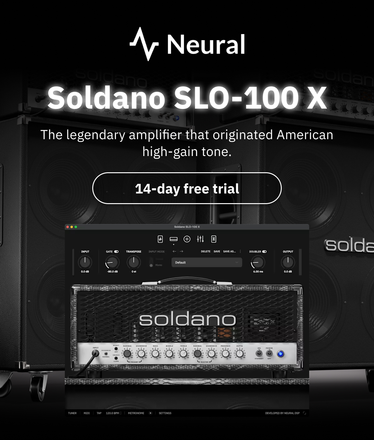 Soldano SLO-100 X The legendary amplifier that originated American high-gain tone.
