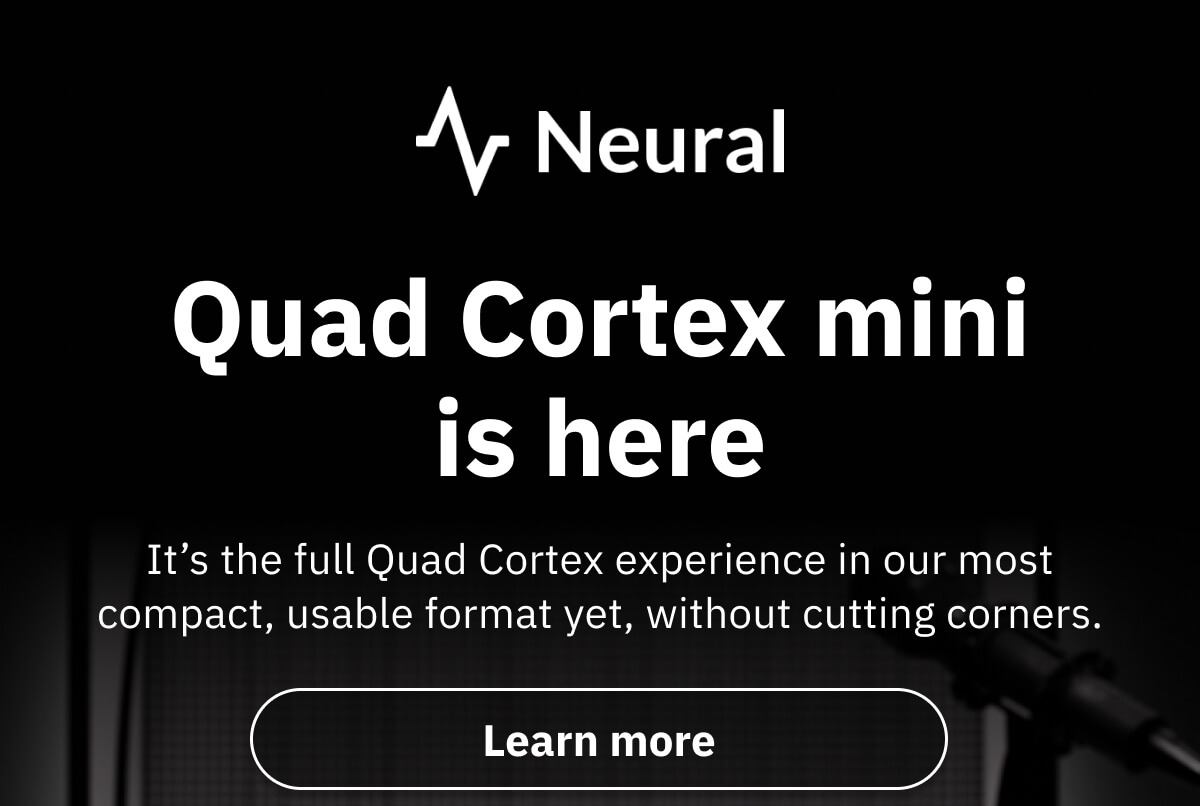 Quad Cortex mini is here It’s the full Quad Cortex experience in our most compact, usable format yet, without cutting corners.