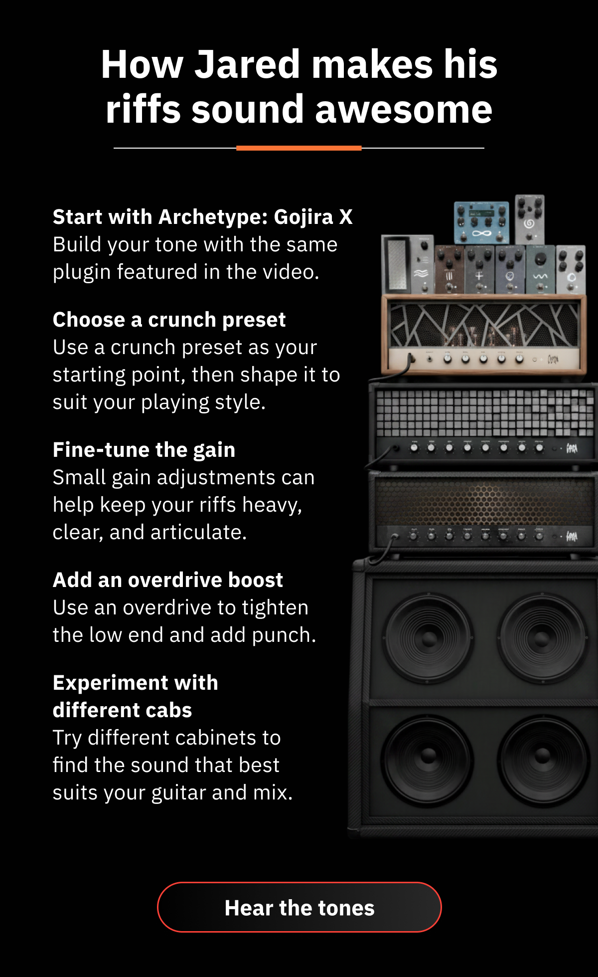 How Jared makes his riffs sound awesome
