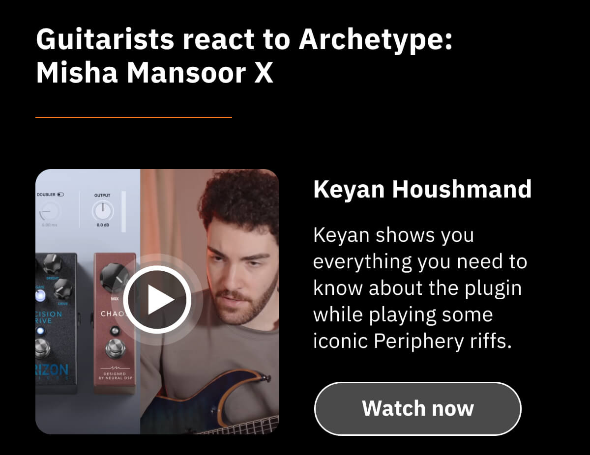 Guitarists react to Archetype: Misha Mansoor X Keyan Houshmand Keyan shows you everything you need to know about the plugin while playing some iconic Periphery riffs.