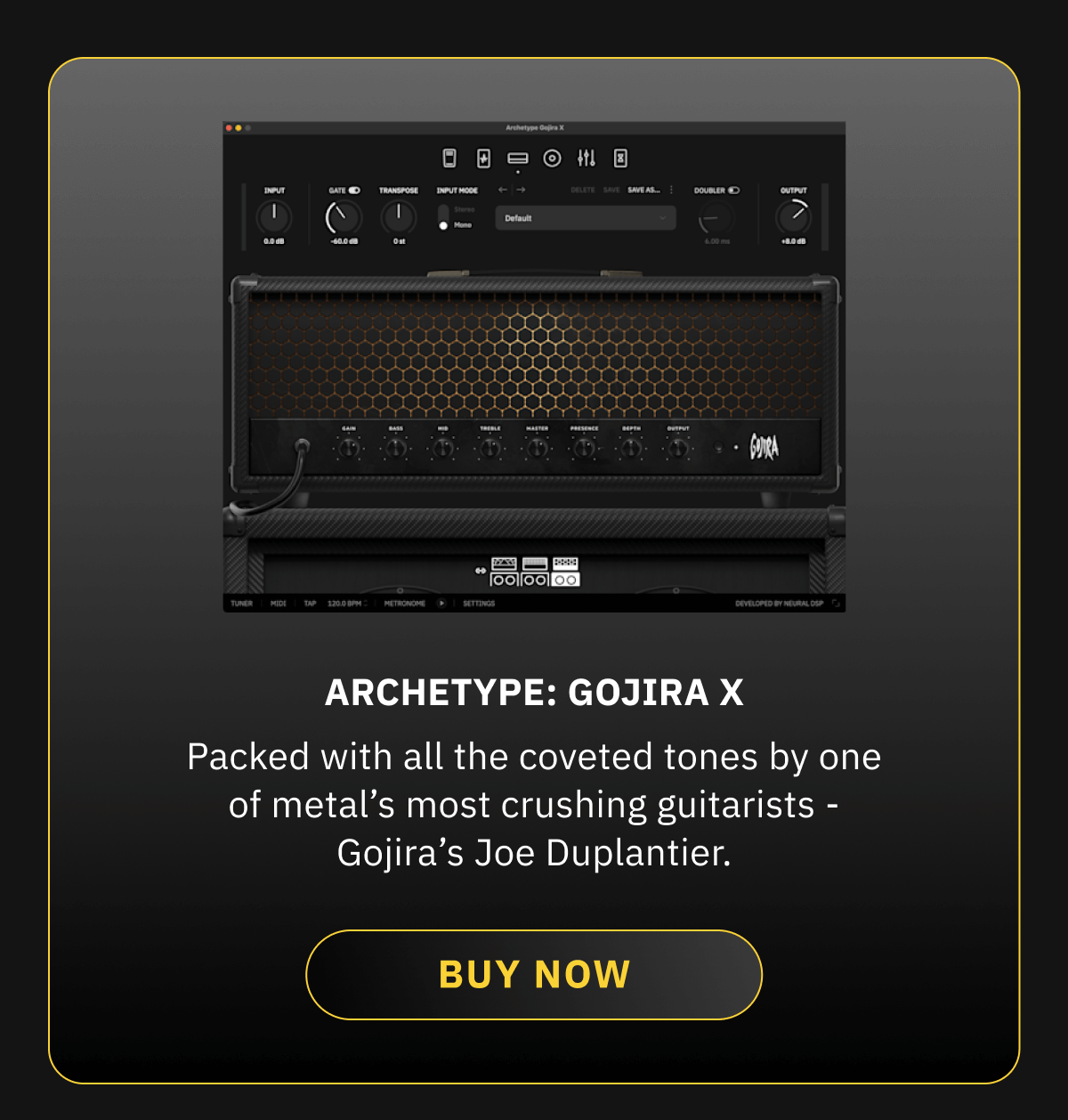 Archetype: Gojira X: Packed with all the coveted tones by one of metal's most crushing guitarists - Gojira's Joe Duplantier  BUY NOW