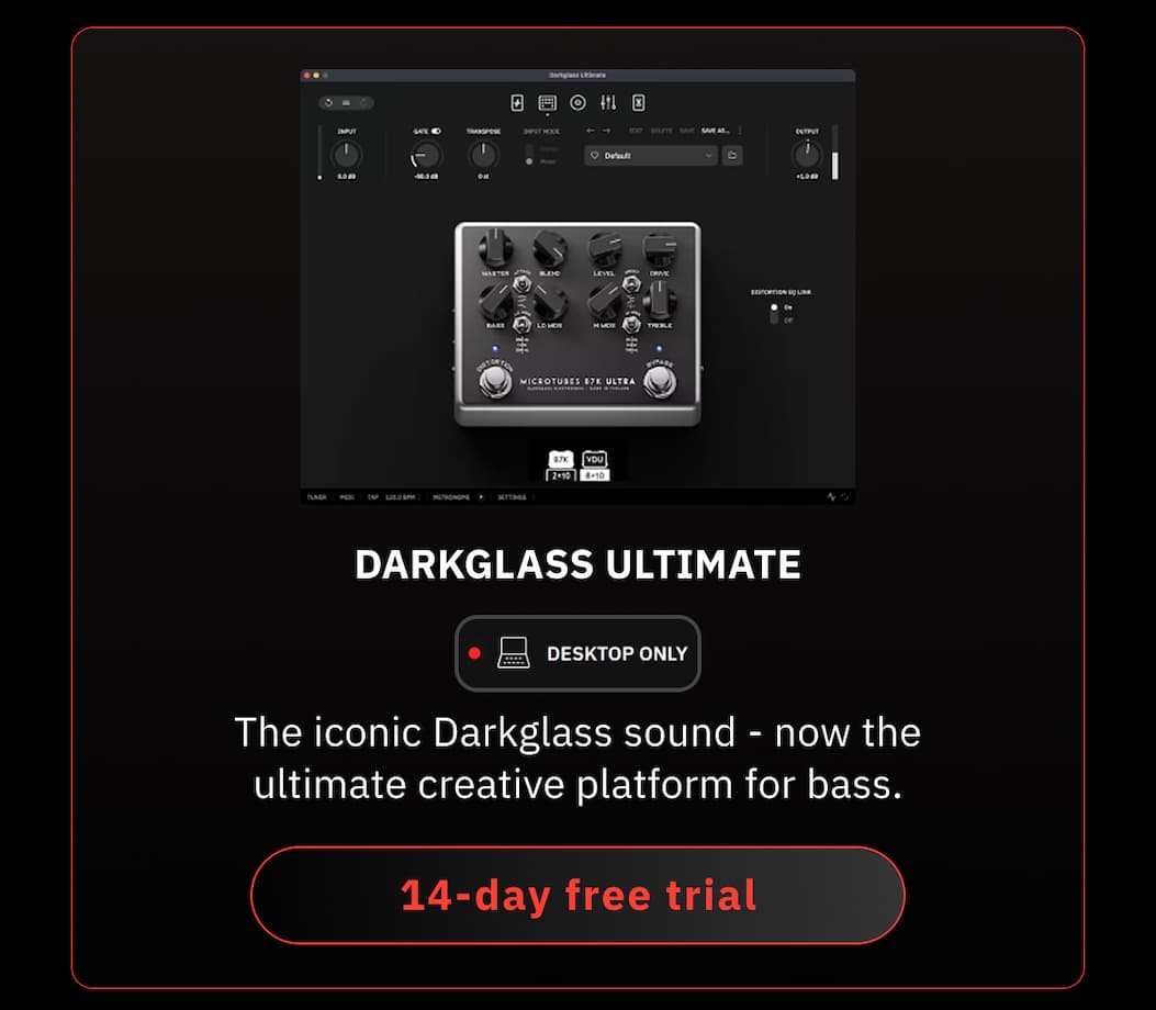 Darkglass Ultra Exact emulation of the legendary Vintage & B7K Ultra bass preamps.