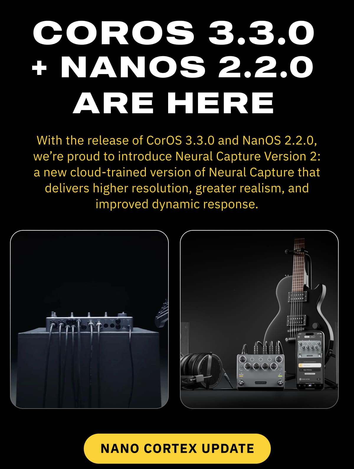 CorOS 3.3.0 & NanOS 2.2.0 Updates Available