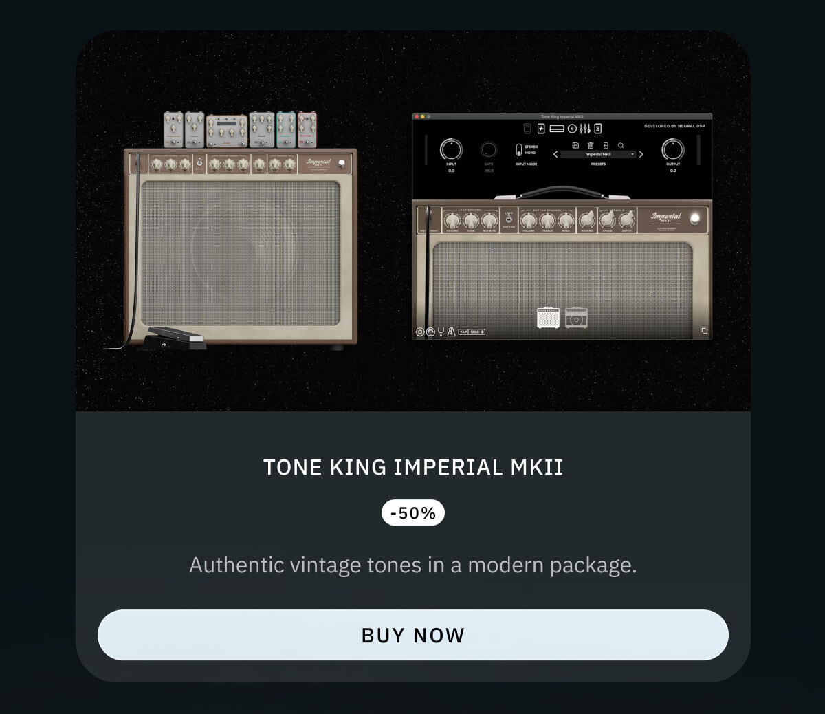 Tone King Imperial MKII  -50% Authentic vintage tones in a modern package.
