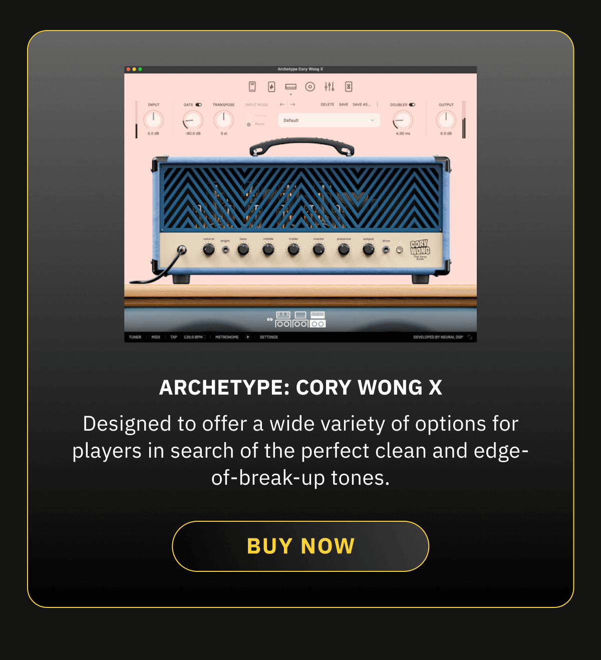 Archetype: Cory Wong X: Designed to offer a wide variety of options for players in search of the perfect clean and edge-of-break-up tones.  BUY NOW
