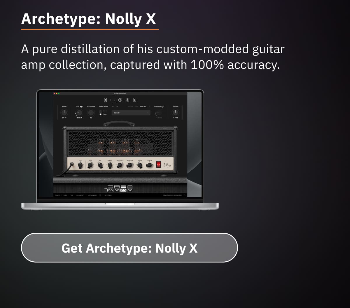 Archetype: Nolly X A pure distillation of his custom-modded guitar amp collection, captured with 100% accuracy.