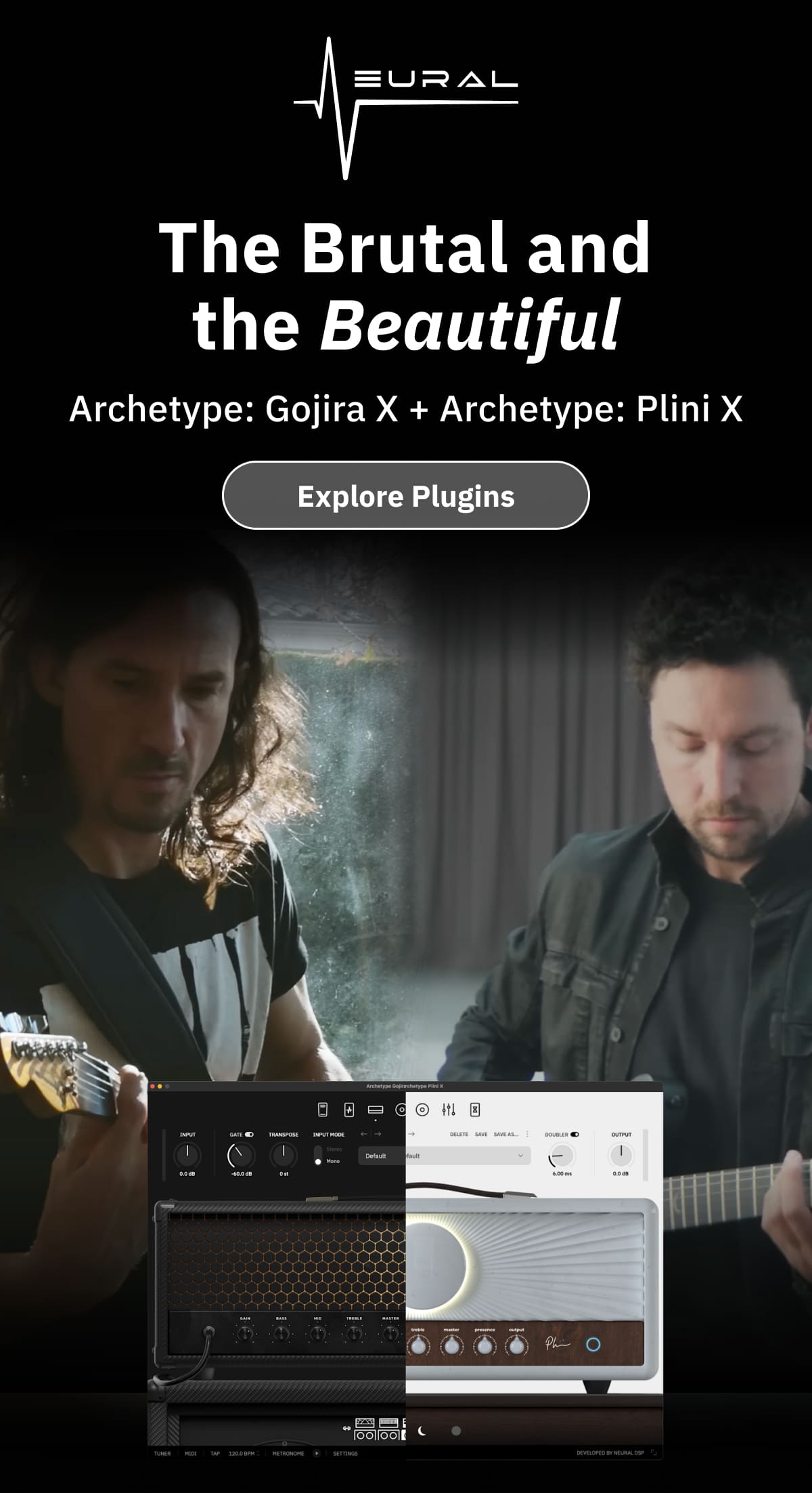 The Brutal and the Beautiful. Archetype: Gojira X + Archetype: Plini X