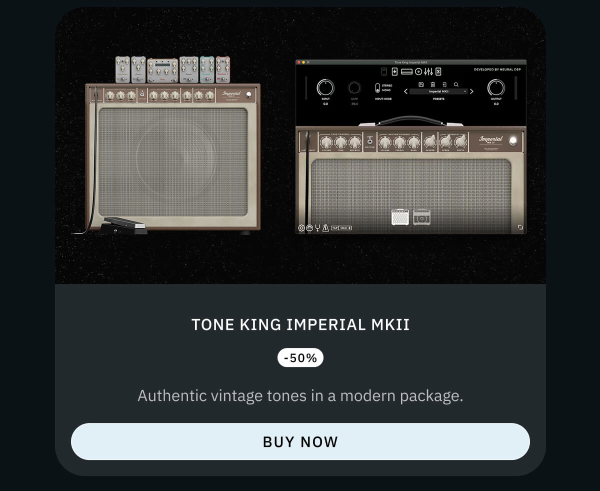 Tone King Imperial MKII -50% Authentic vintage tones in a modern package.
