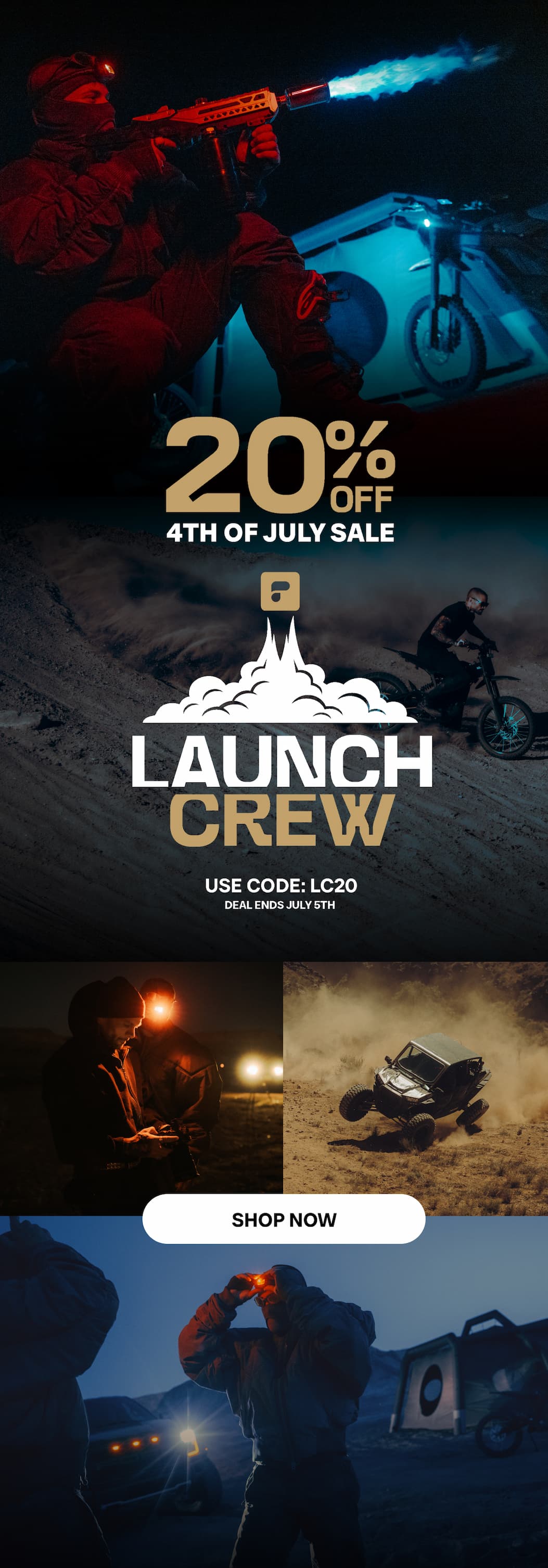 4th of July Sale 20% off 