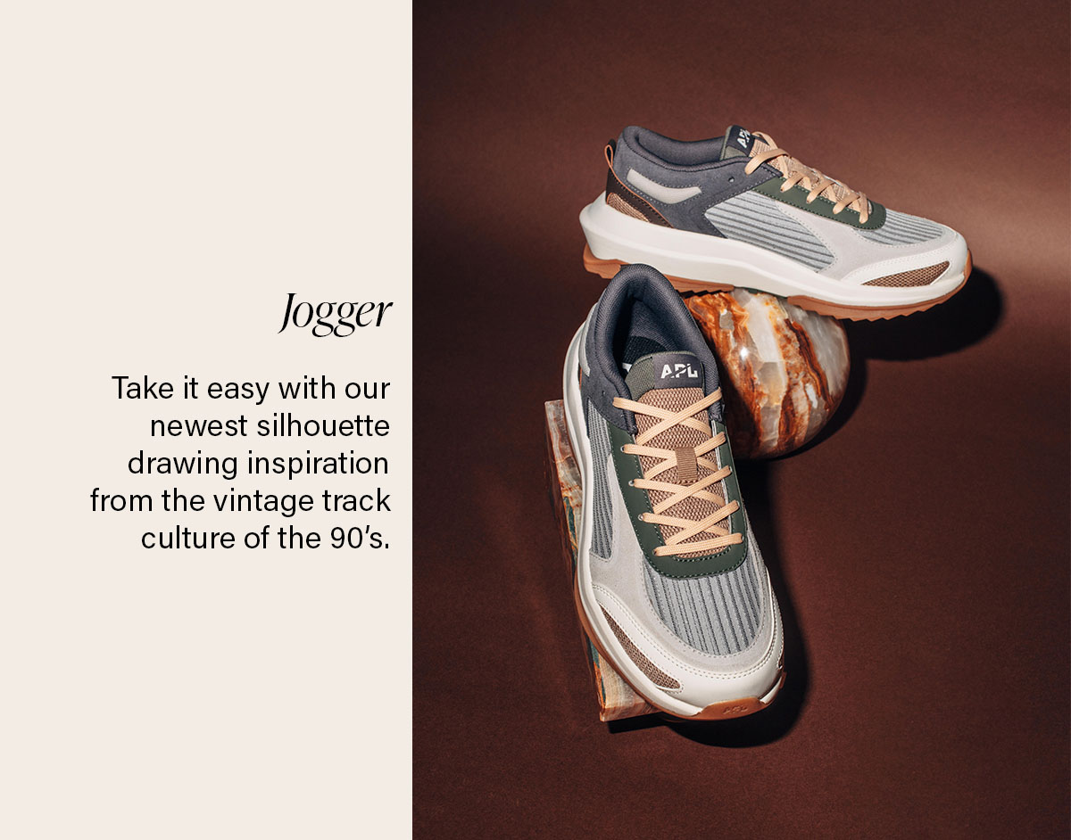 Jogger | Take it easy with our newest silhouette drawing inspiration from the vintage track culture of the 90's.