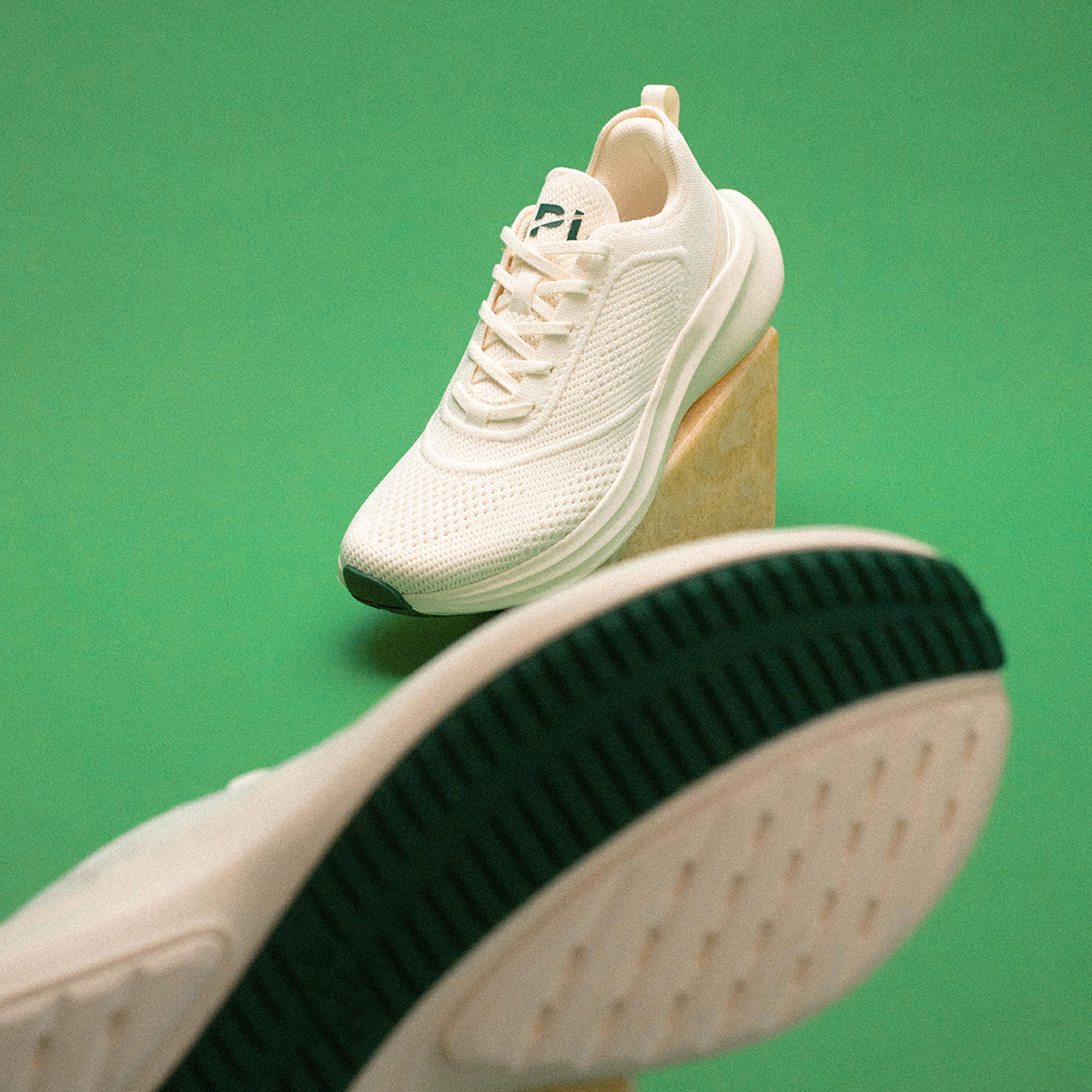 TechLoom Dream in Linen / Court Green