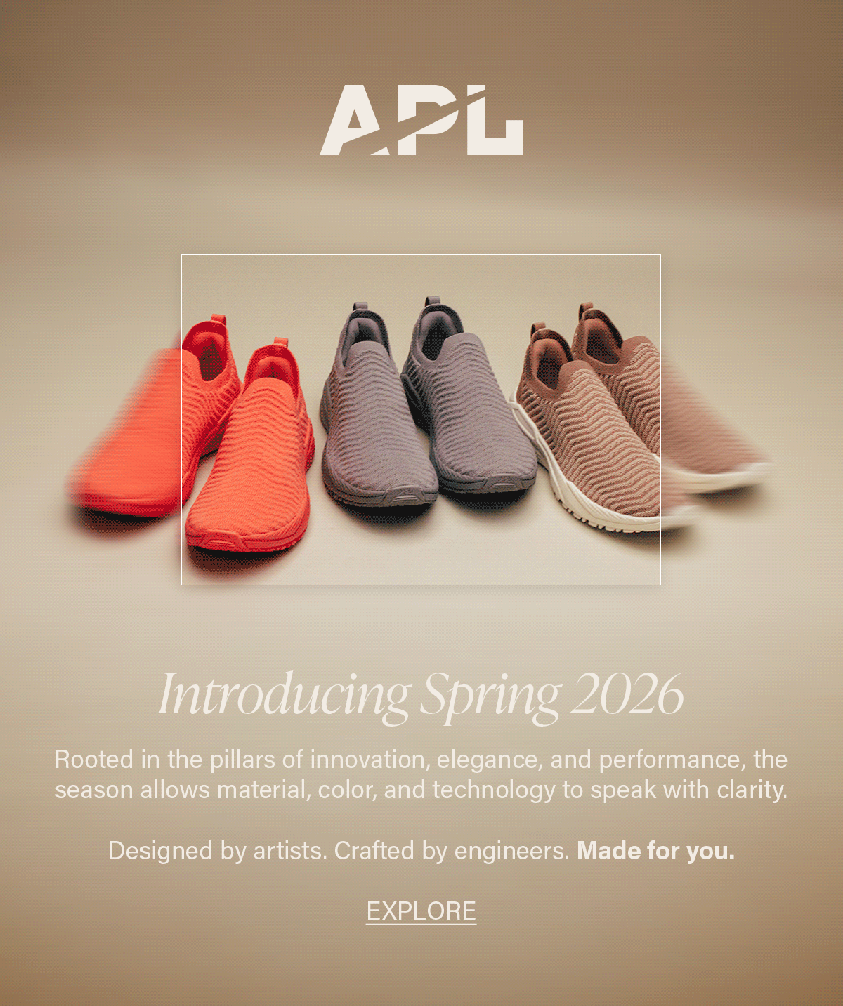 Rooted in the pillars of innovation, elegance, and performance, the season allows material, color, and technology to speak with clarity.  Designed by artists. Crafted by engineers. Made for you.