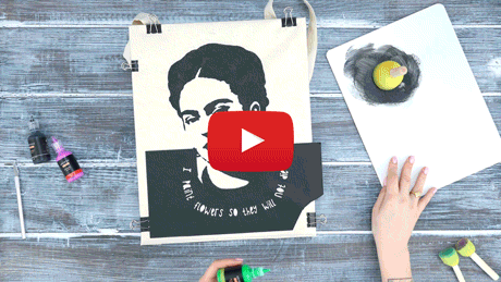 DIY Tutorial - How to Make a Frida Kahlo Tote Bag Design