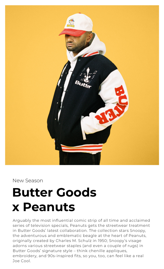 Butter Goods x Peanuts Collection Available Now Route One