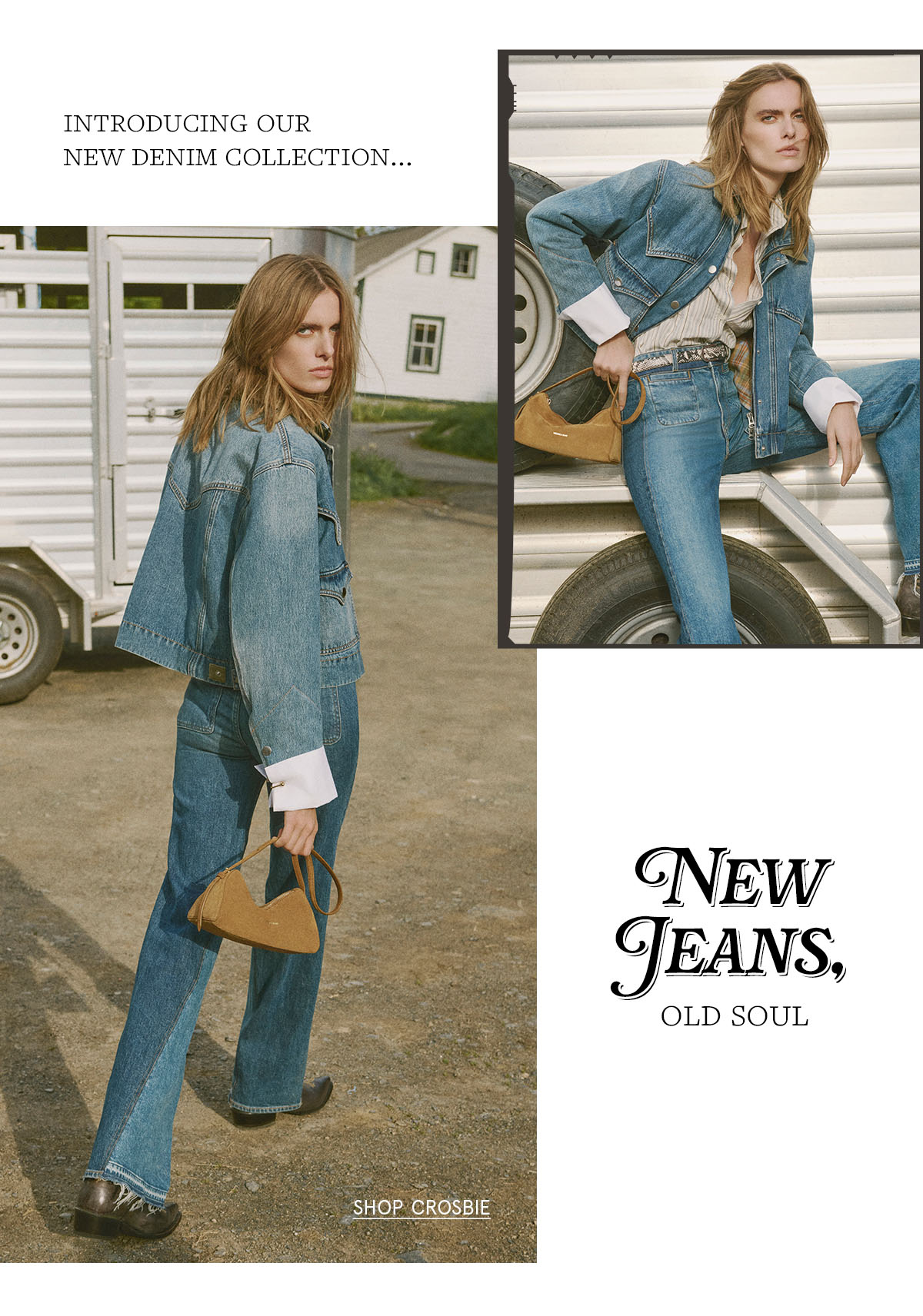Crosbie Color-Block Slim Wide-Leg Jean