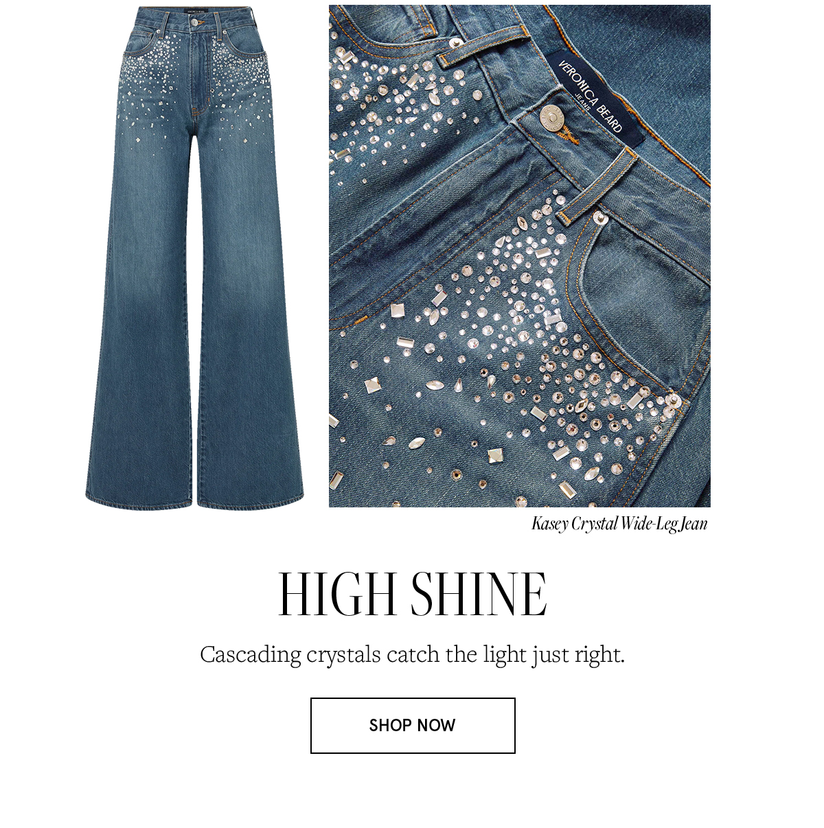 Kasey Crystal Wide-Leg Jean