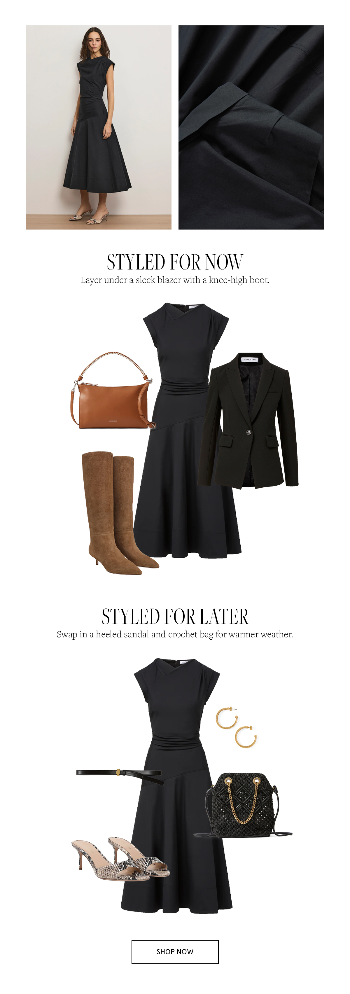 Lisette Cotton Poplin Midi Dress