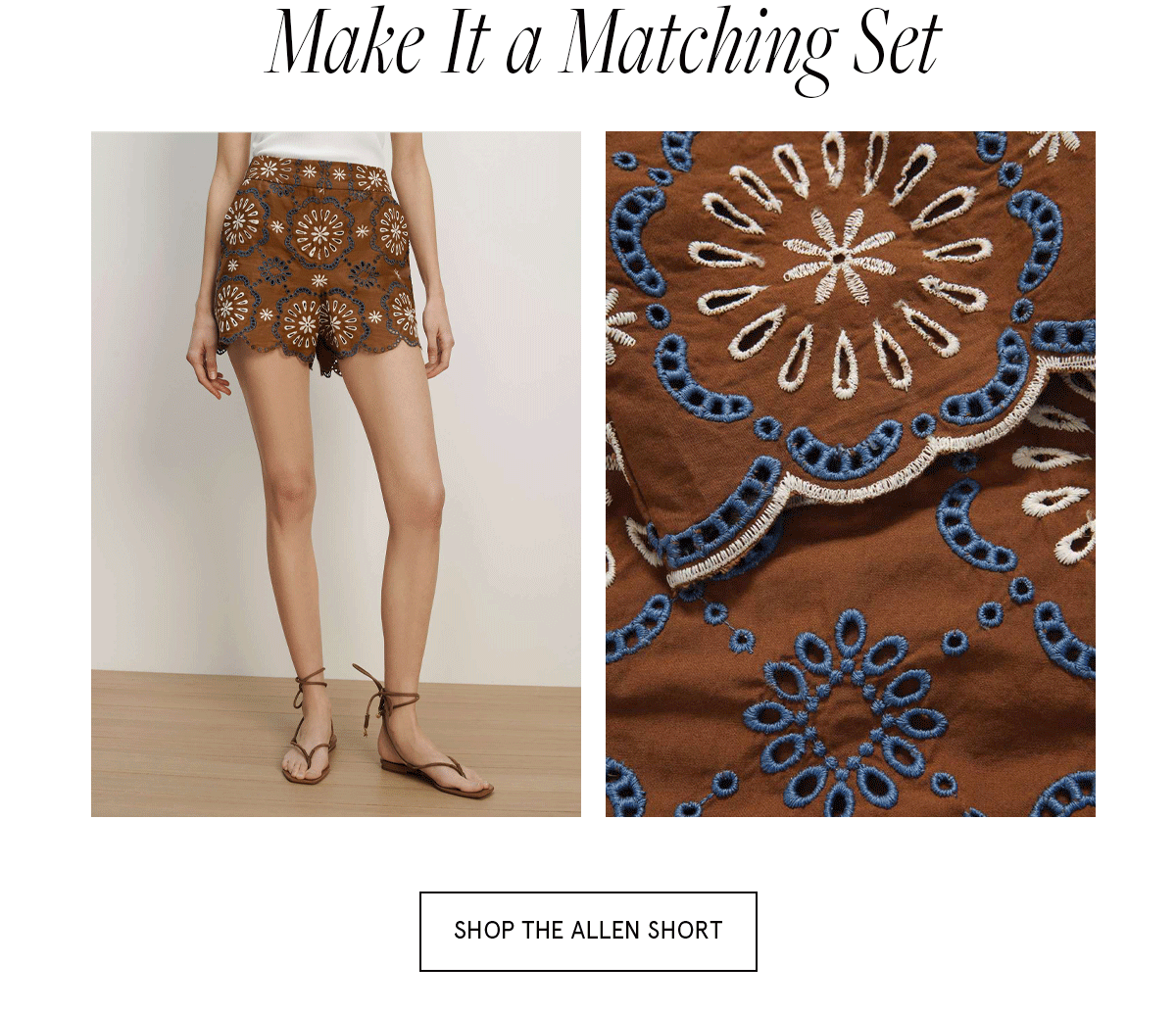 Allen Linen Eyelet Short